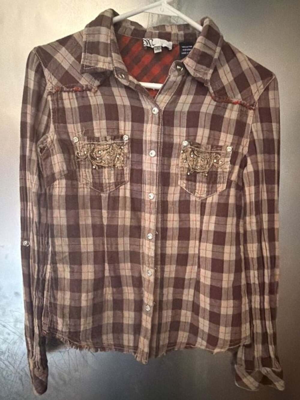 Miss Me western bling button up size small
